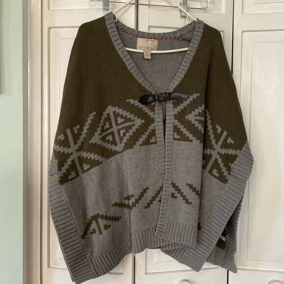 Banana republic cotton blend poncho.  Size xs/s - Picture 1 of 9